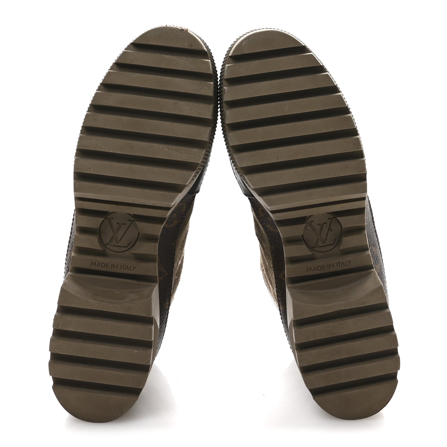 Louis Vuitton Suede Calfskin Monogram Laureate Platform Desert Boots 36 Taupe 6 of 9