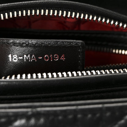 Christian Dior Lambskin Cannage Medium Lady Dior Black 7 of 10