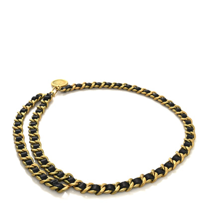 Chanel Lambskin Chain CC Medallion Belt Black Gold 2 of 4