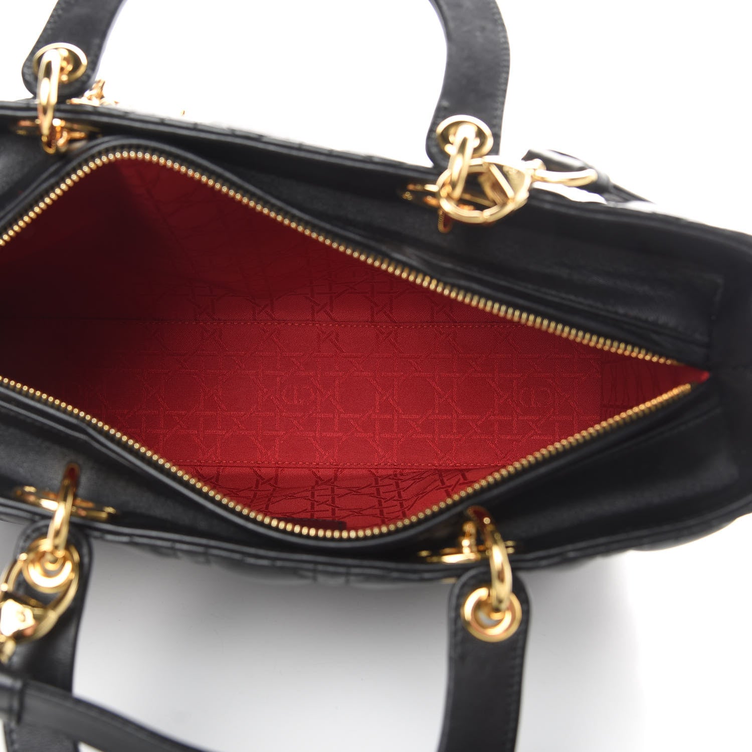 Christian Dior Lambskin Cannage Large Lady Dior Black 5 of 15