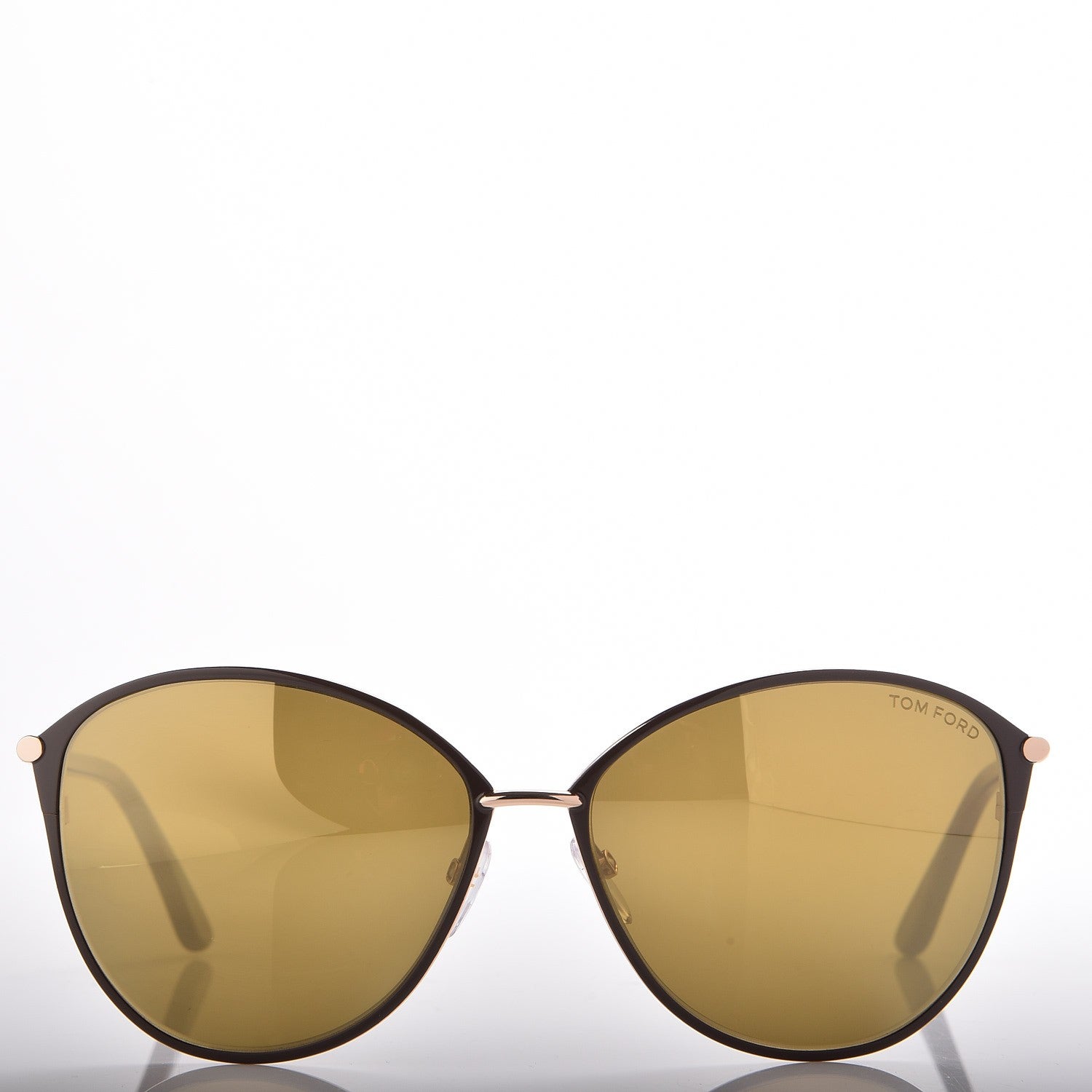 Tom Ford Penelope Vintage Round Sunglasses TF320 Brown 2 of 7
