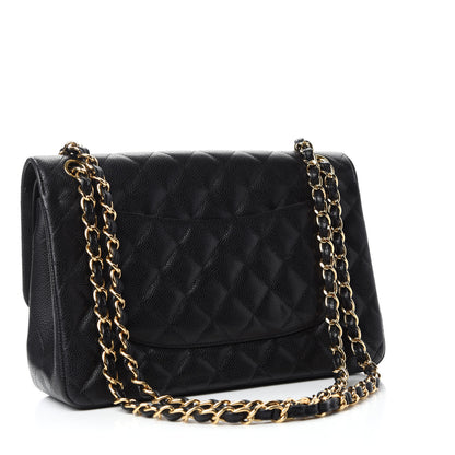 Chanel Caviar Quilted Jumbo Double Flap Black 4 of 13