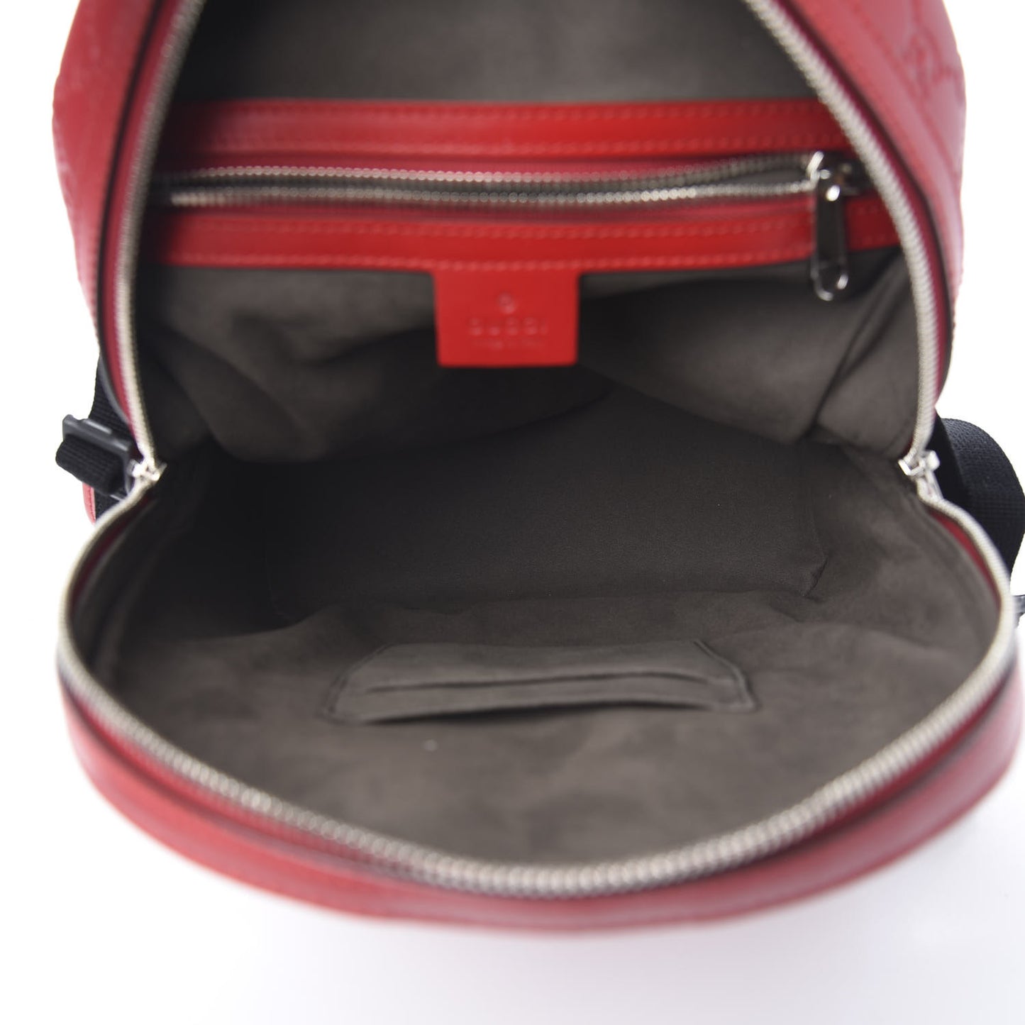Guccissima Signature Small Day Backpack Hibiscus Red