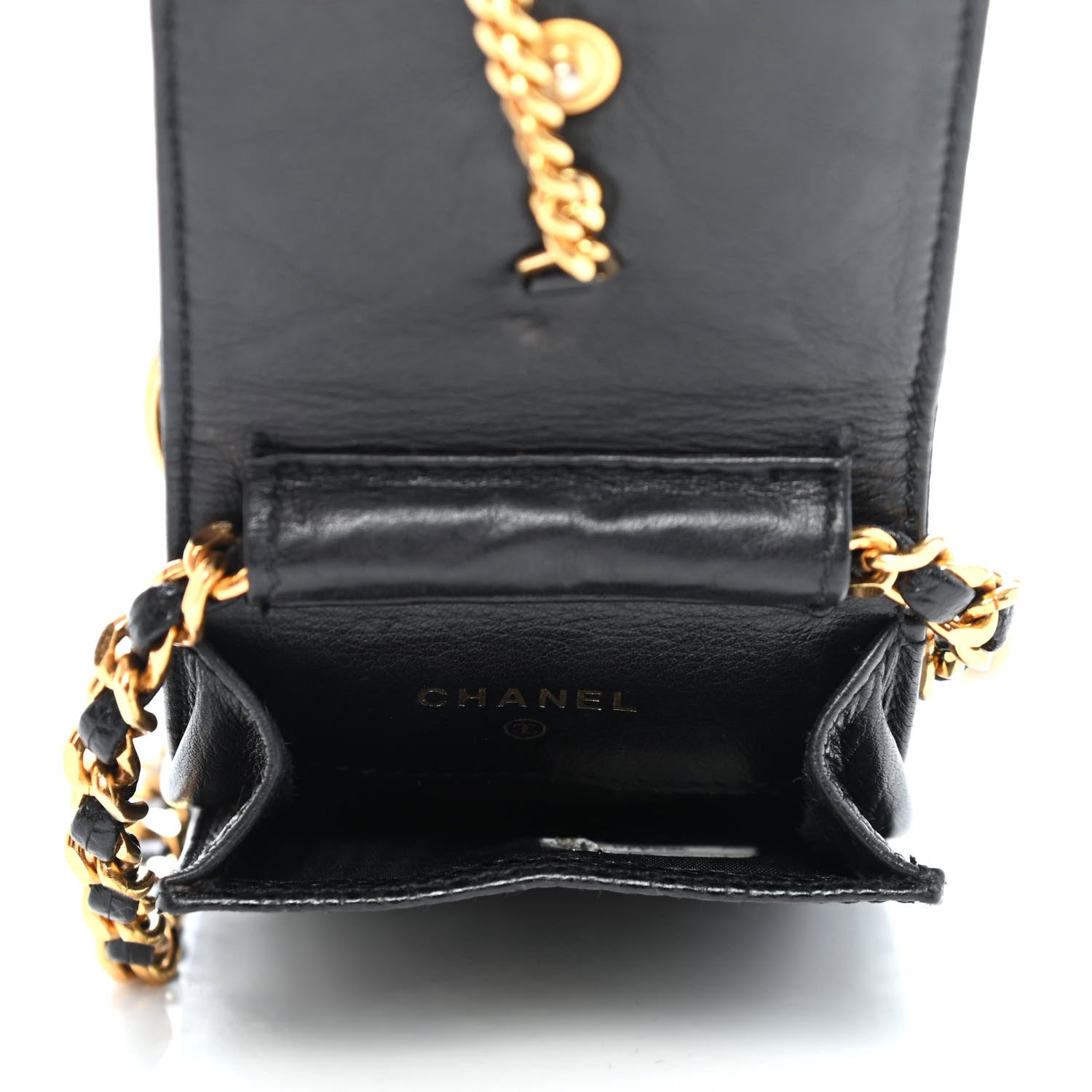 Chanel Caviar CC Phone Holder Crossbody Black 4 of 4