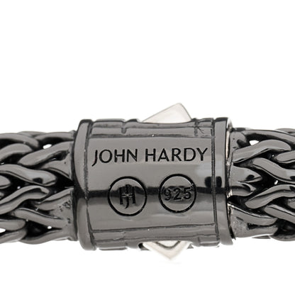 John Hardy Blackened Sterling Silver Black Sapphire 7mm Classic Chain Bracelet 3 of 3