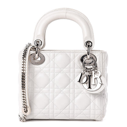Christian Dior Lambskin Cannage Mini Lady Dior White 1 of 15