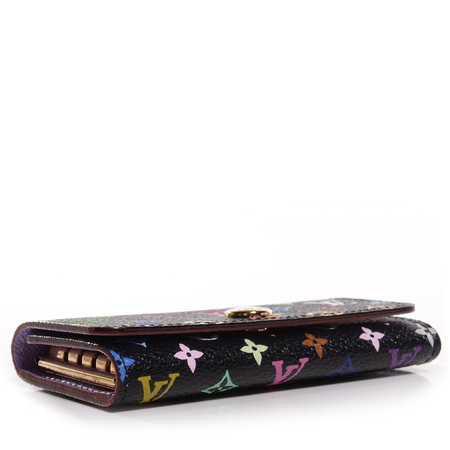 Monogram Multicolor Multicles 4 Key Holder Black Violet