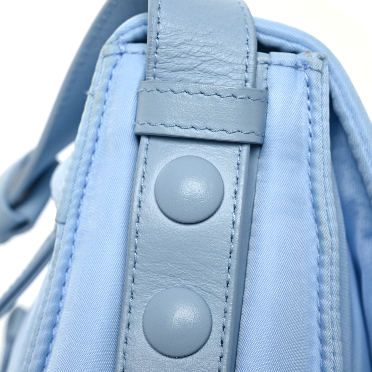 Prada Re-Nylon Vitello Padded Small Flap Shoulder Bag Celeste 13 of 13