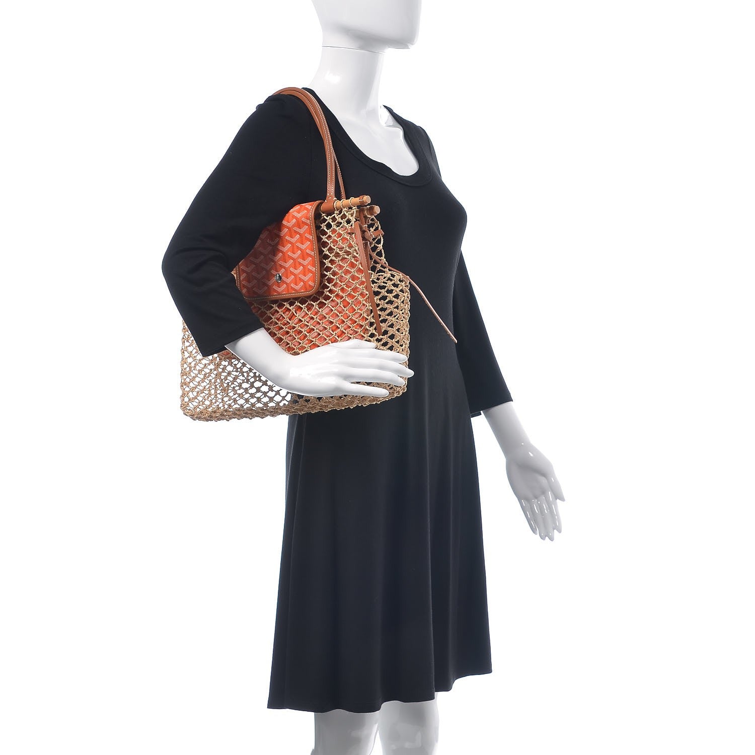 Goyard Goyardine Net Aligre Tote Orange 2 of 6