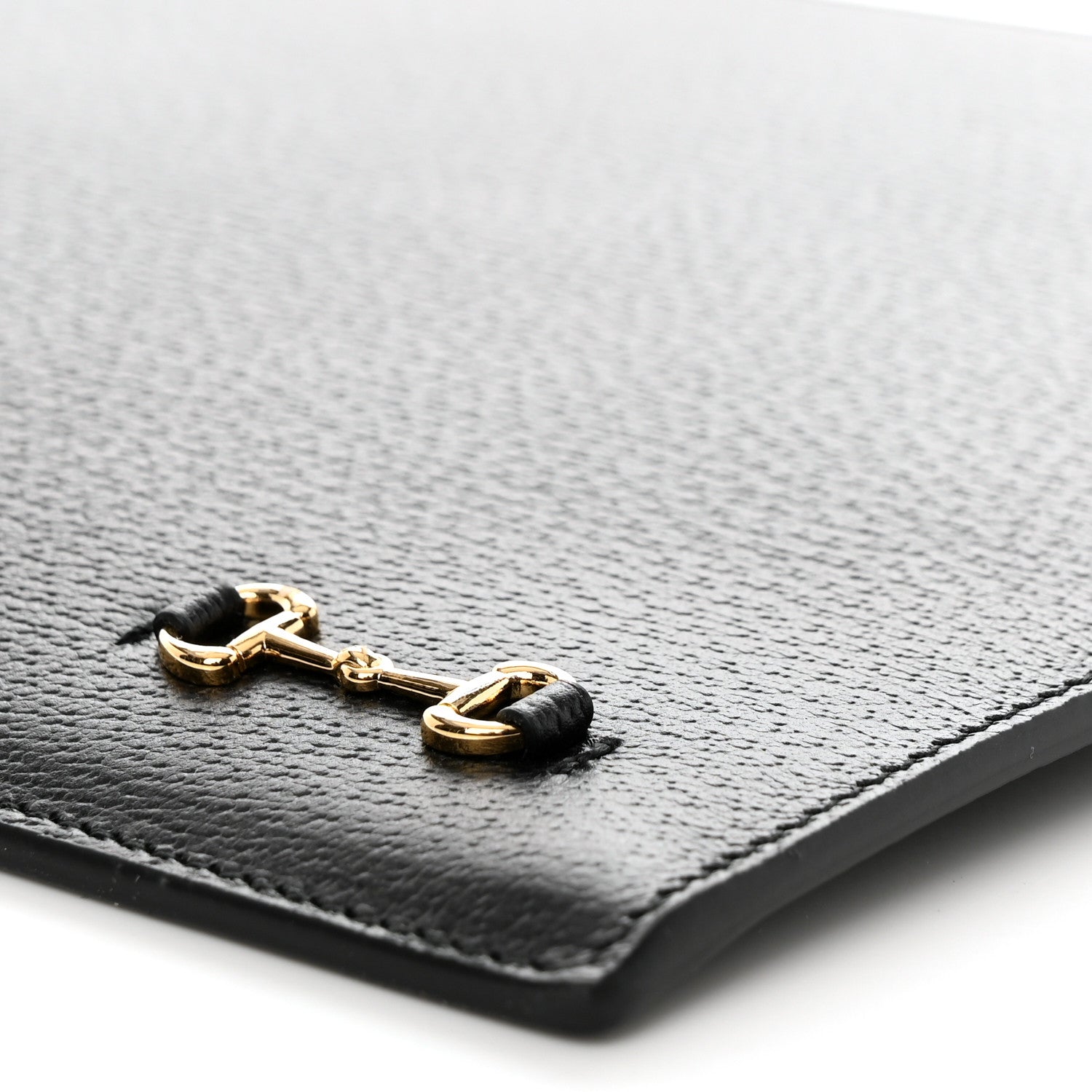 Gucci Calfskin Horsebit 1955 Wristlet Pouch Black 10 of 11