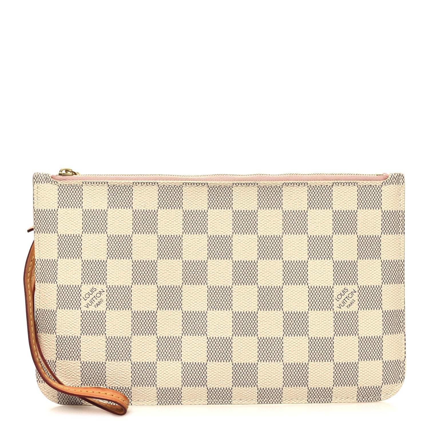 Louis Vuitton Damier Azur Neverfull MM GM Pochette Rose Ballerine 1 of 9
