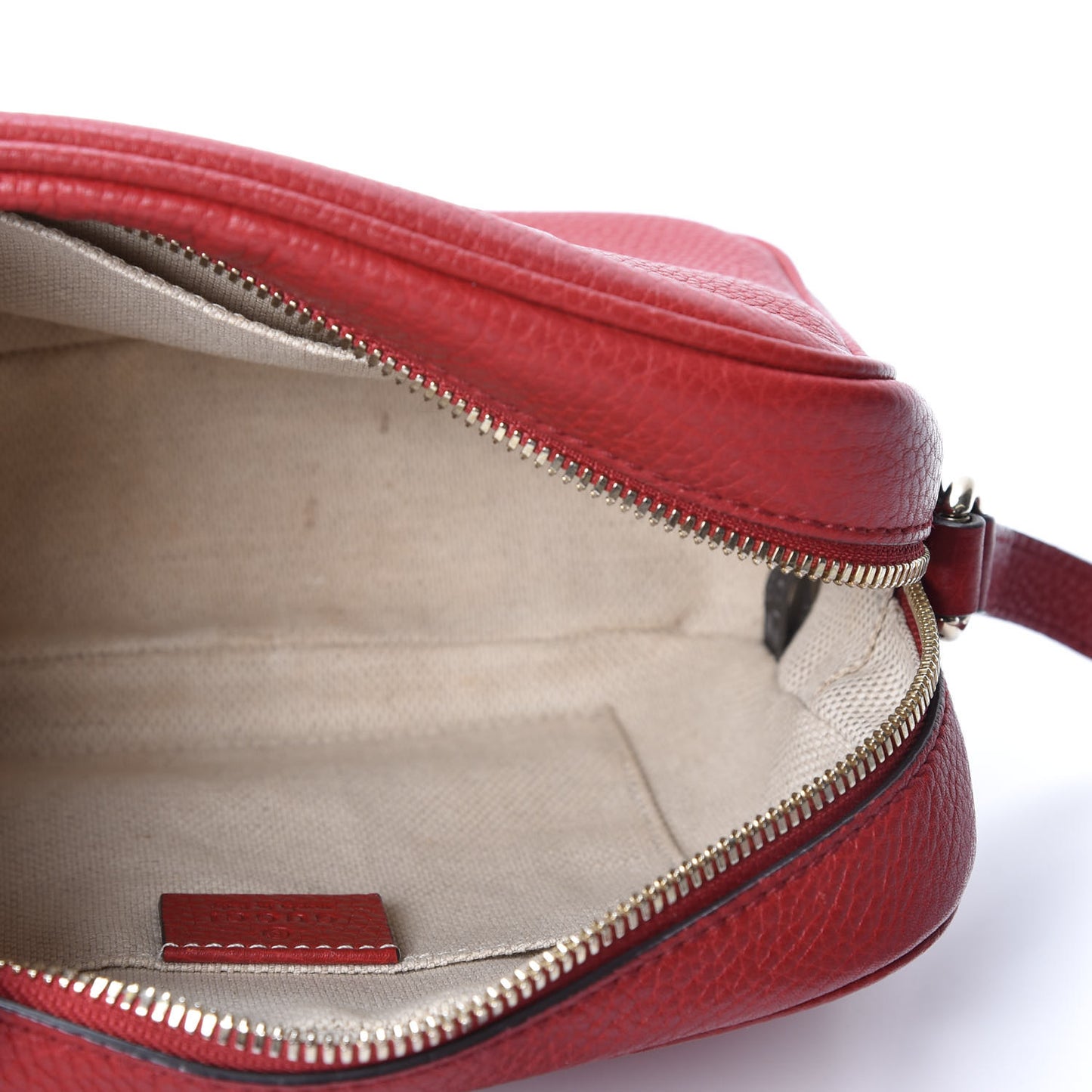Pebbled Calfskin Small Soho Disco Bag Tabasco Red