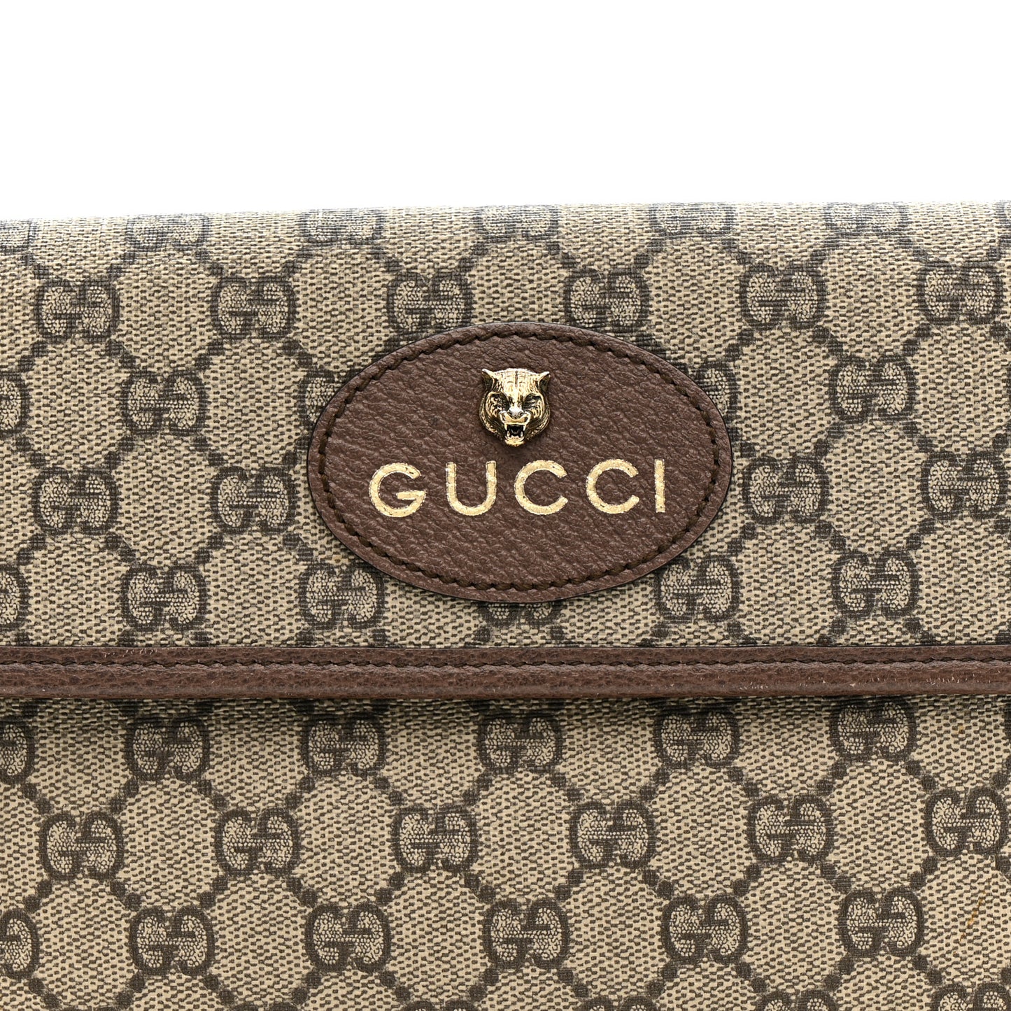 GG Supreme Monogram Neo Vintage Web Belt Bag Brown