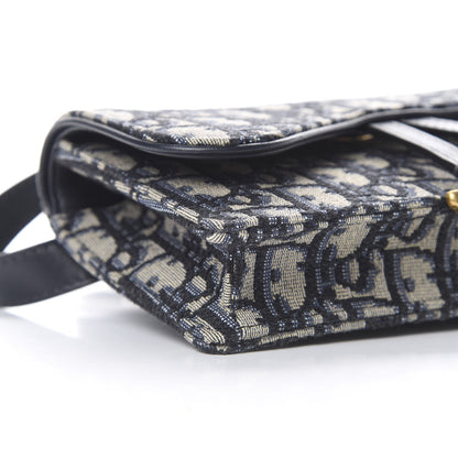 Christian Dior Oblique Saddle Belt Bag Blue 11 of 12