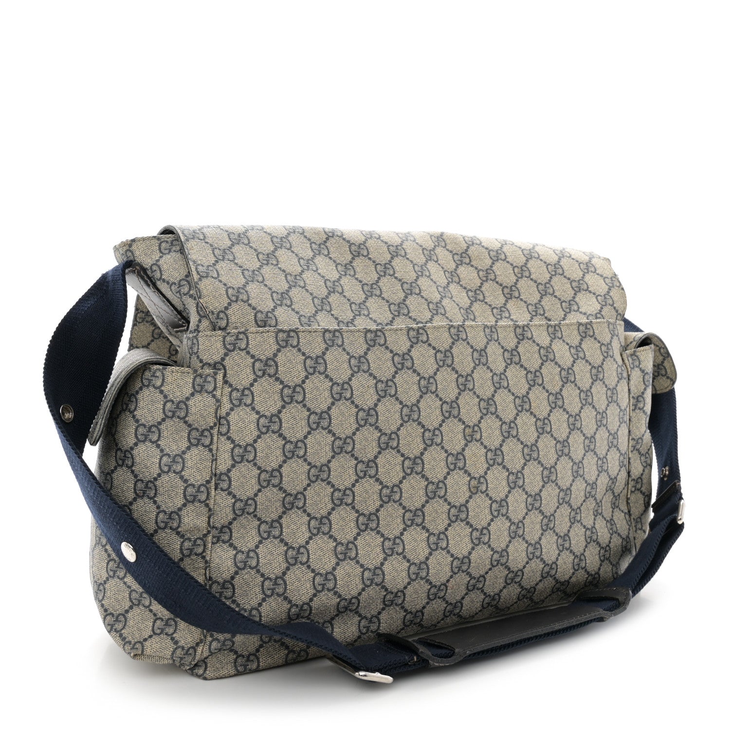 Gucci GG Plus Monogram Messenger Diaper Bag Navy 2 of 16