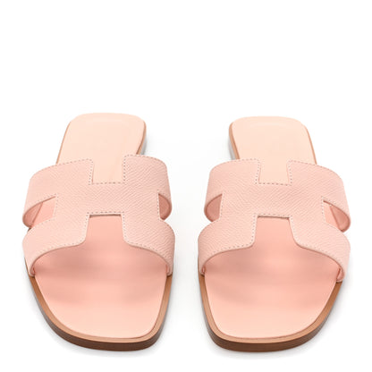 Hermes Epsom Oran Sandals 40 Rose Pale 2 of 9