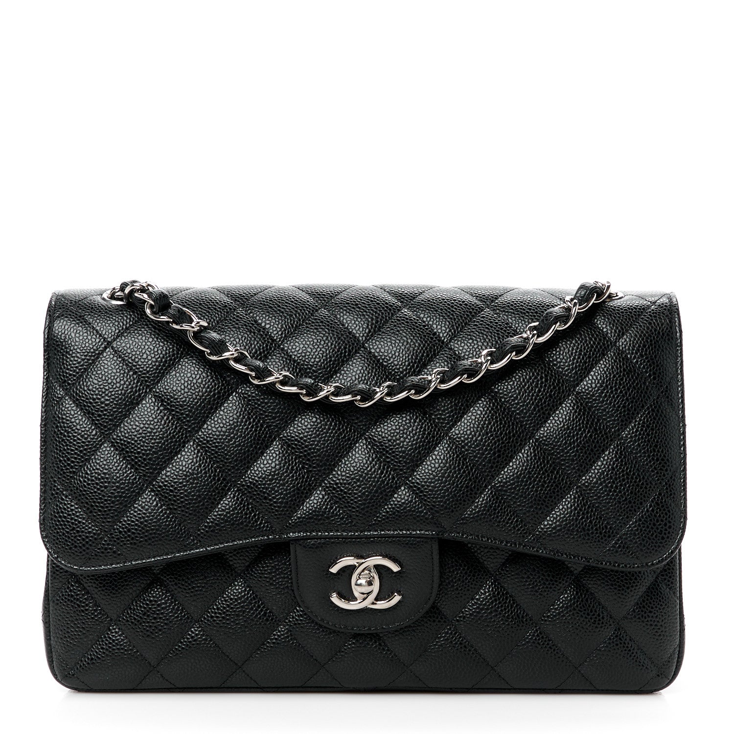 Chanel Caviar Quilted Jumbo Double Flap Black 1 of 11
