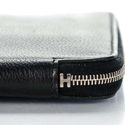 Hermes Evergrain Azap GM Combined Wallet Black 6 of 9