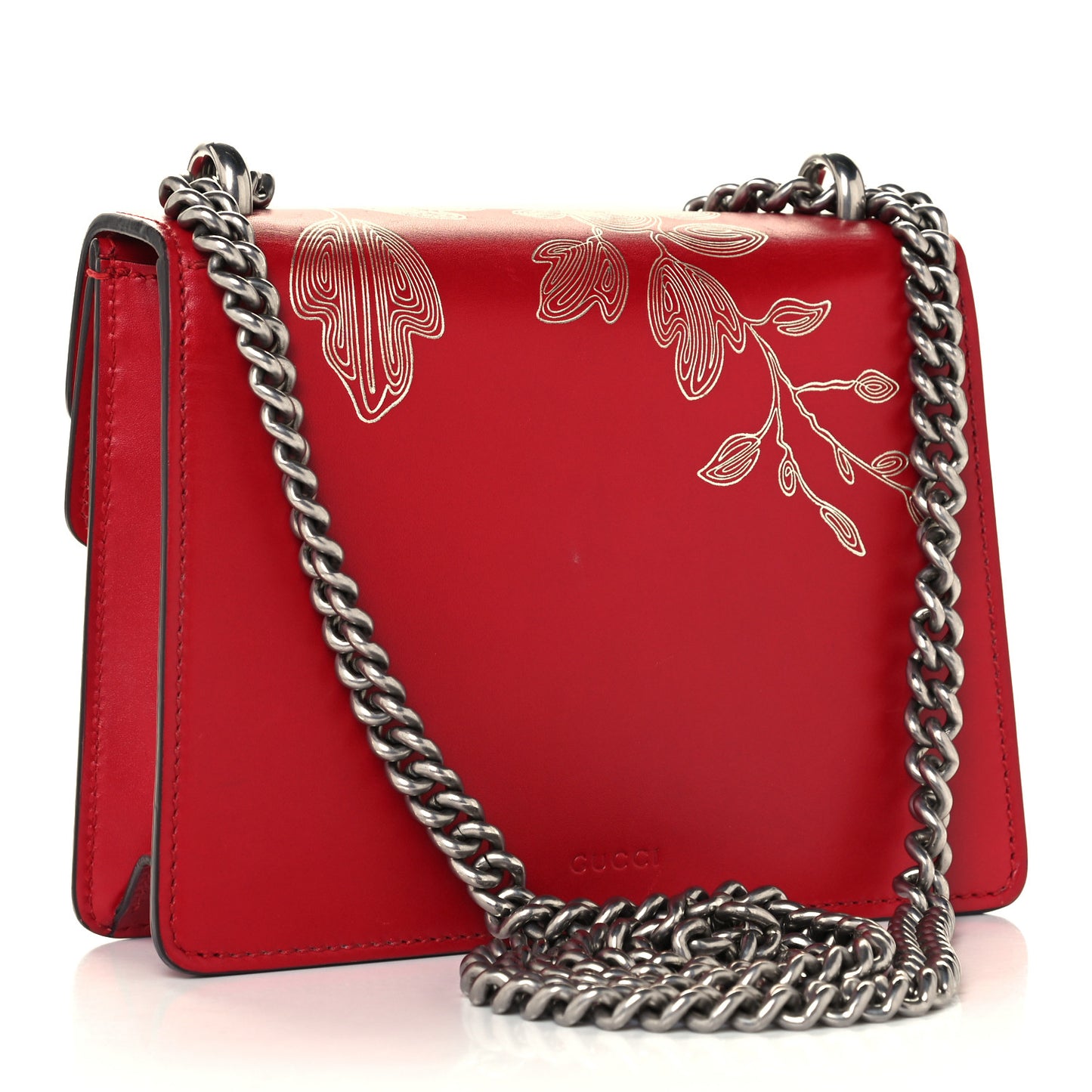 Calfskin Chinese New Year Mini Dionysus Shoulder Bag Hibiscus Red
