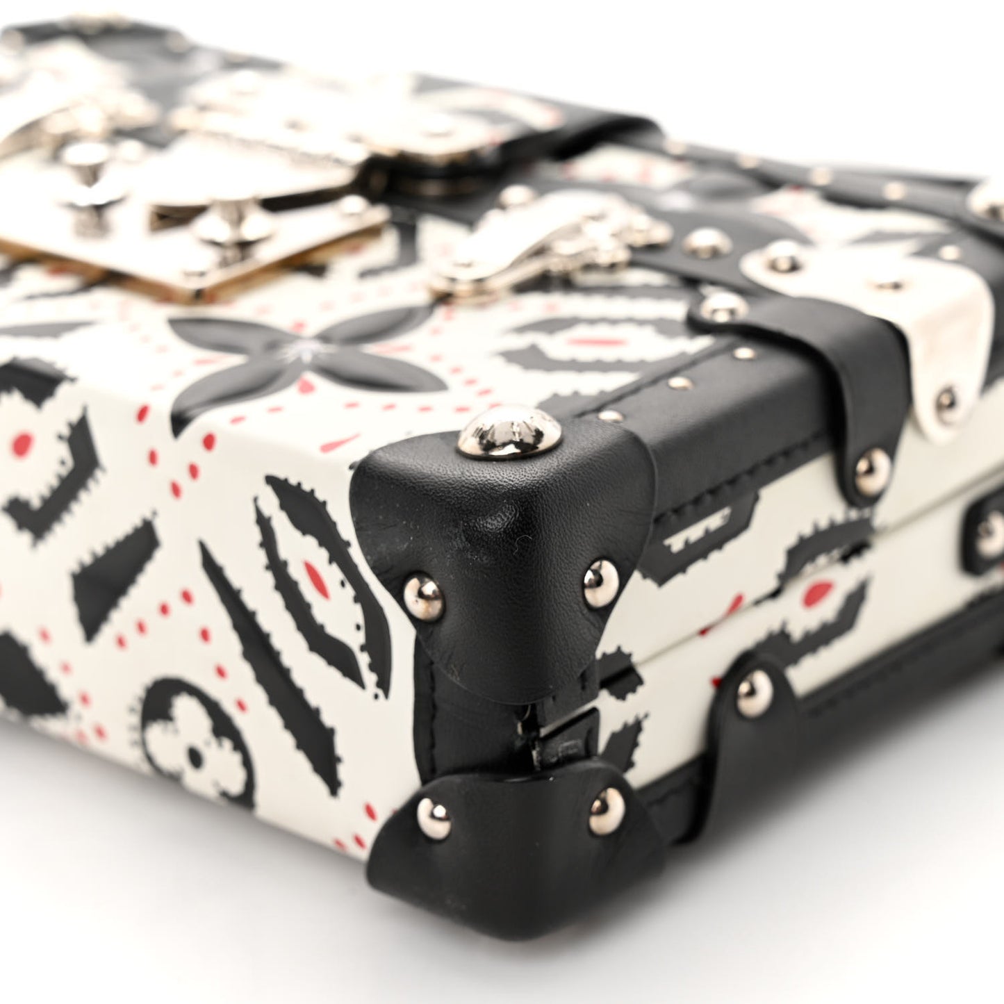 Calfskin Graphic Print Petite Malle