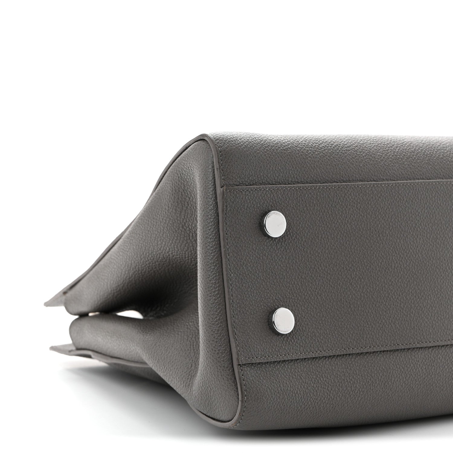 Saint Laurent Grained Calfskin Medium Cabas Rive Gauche Fog 9 of 12