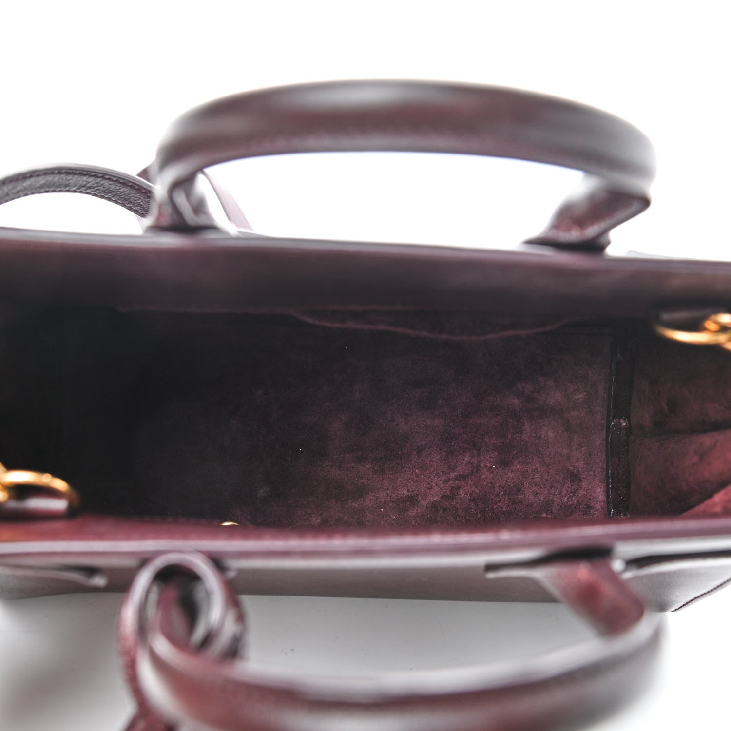 Saint Laurent Calfskin Nano Sac De Jour Dark Amaranto 5 of 11