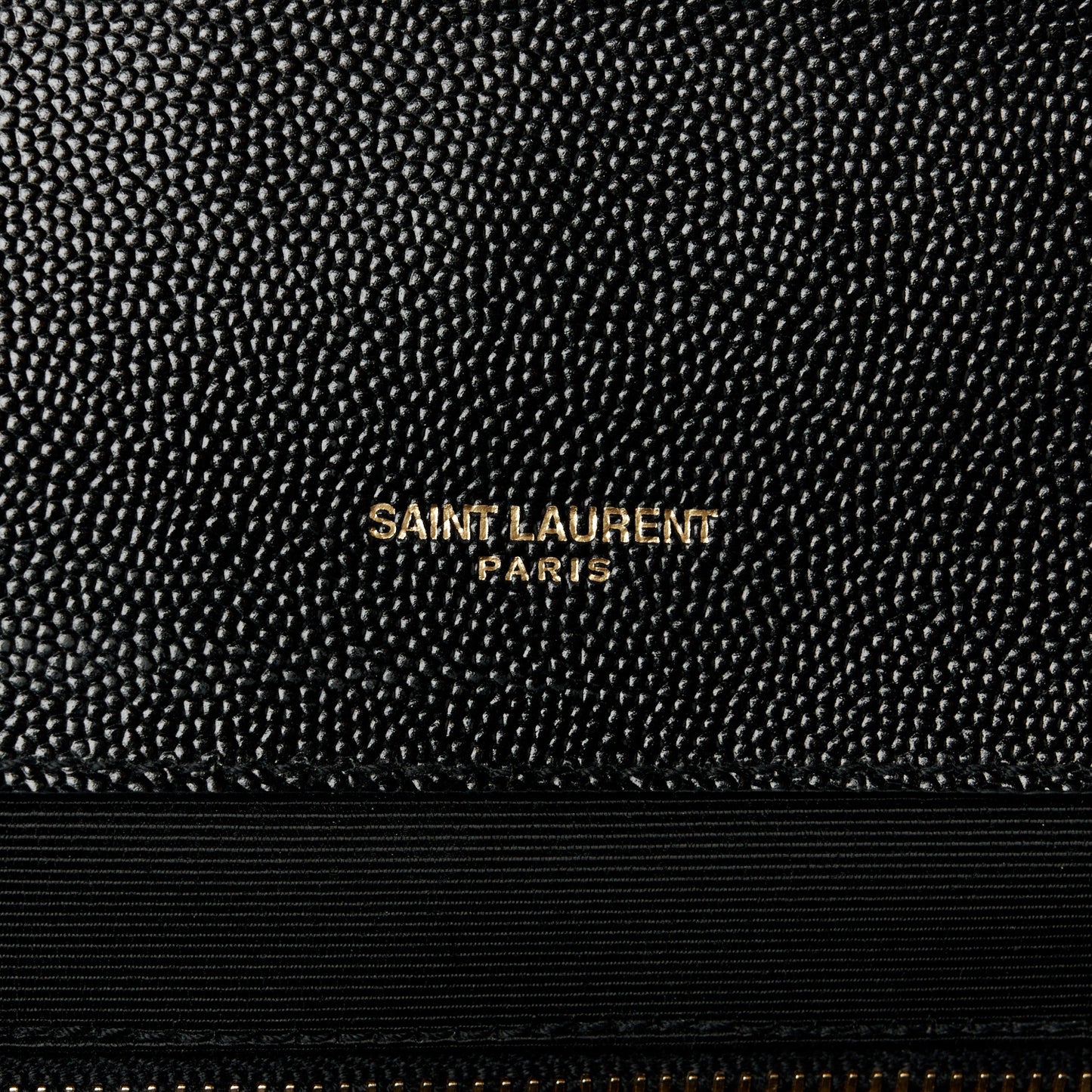 Grain De Poudre Textured Mixed Matelasse Large Triquilt Monogram Satchel Black