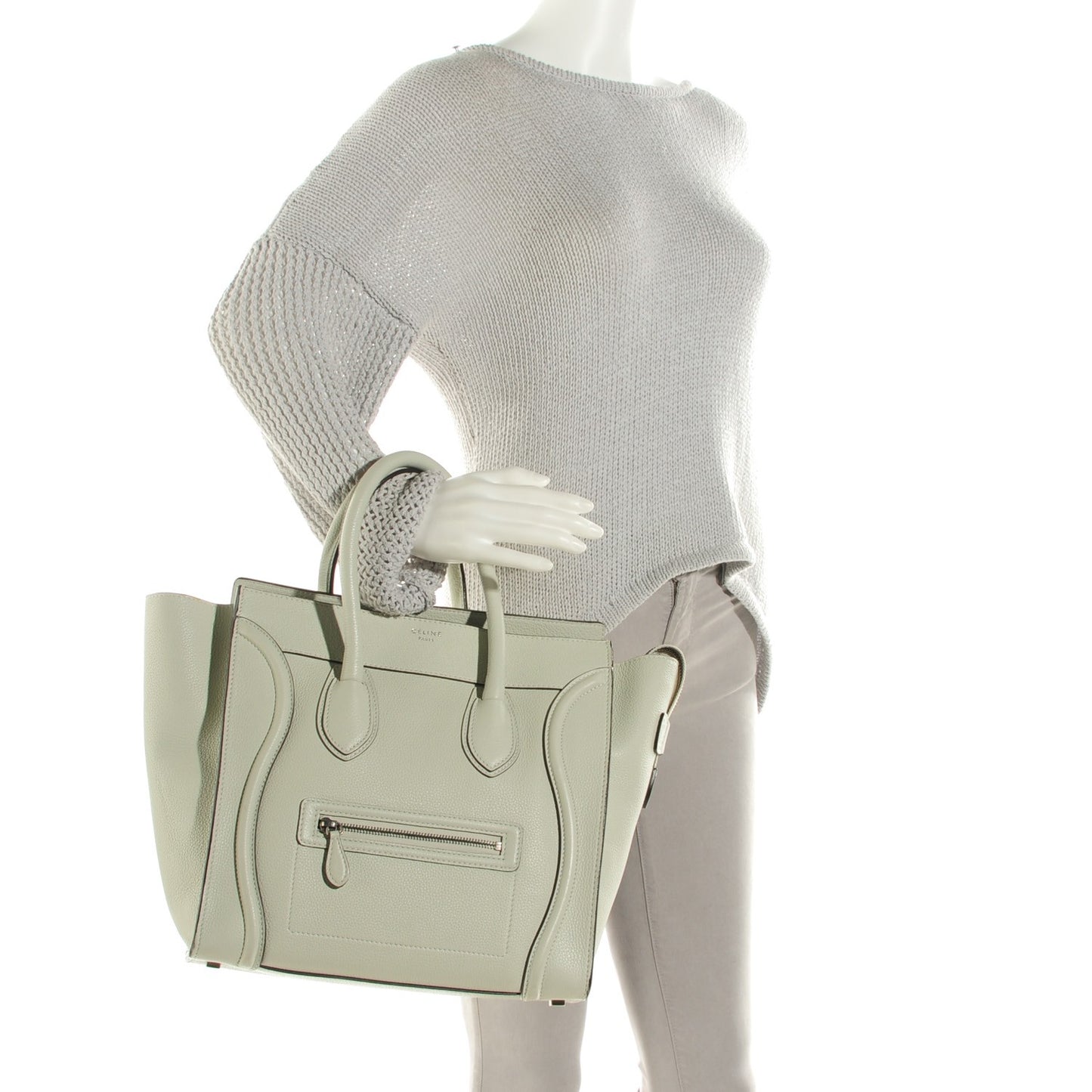 Drummed Calfskin Mini Luggage Lune