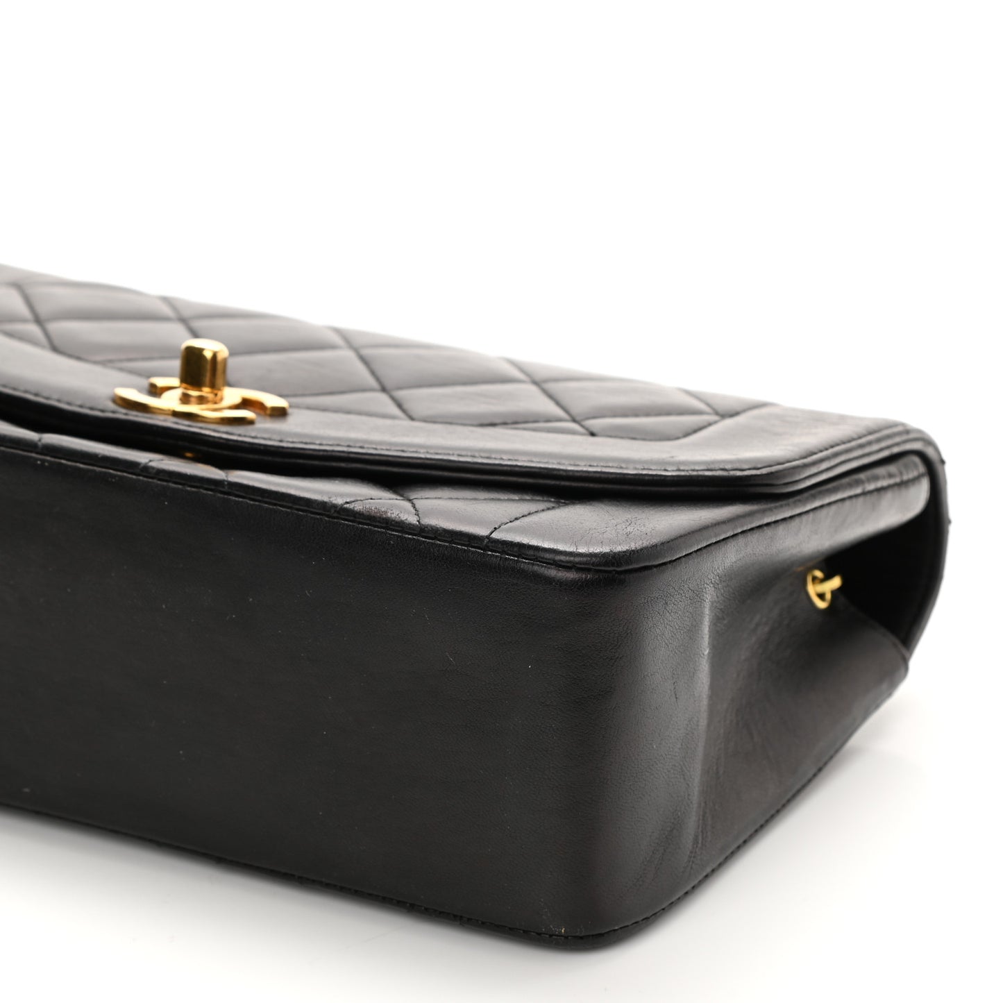 Lambskin Quilted Small Single Flap Black