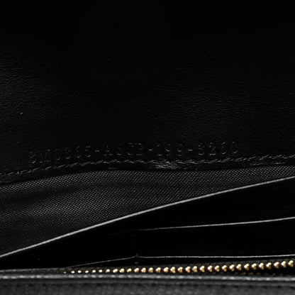 Fendi Vitello Cruise F is Fendi Bi-Color FF 1974 Embossed Continental Envelope Wallet On Chain Maya Black 6 of 10