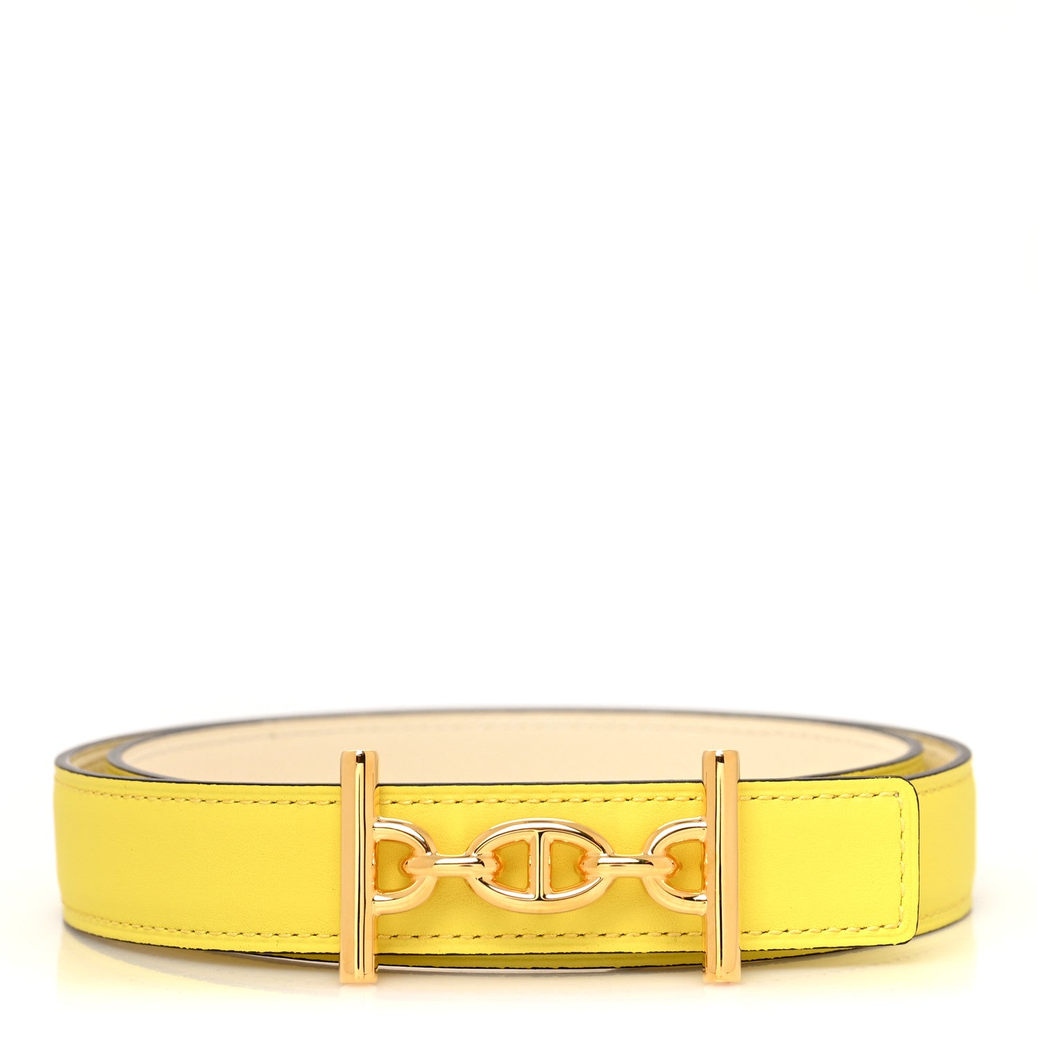 Hermes Swift Epsom 24mm Lagune Belt 75 Lime Nata 1 of 5