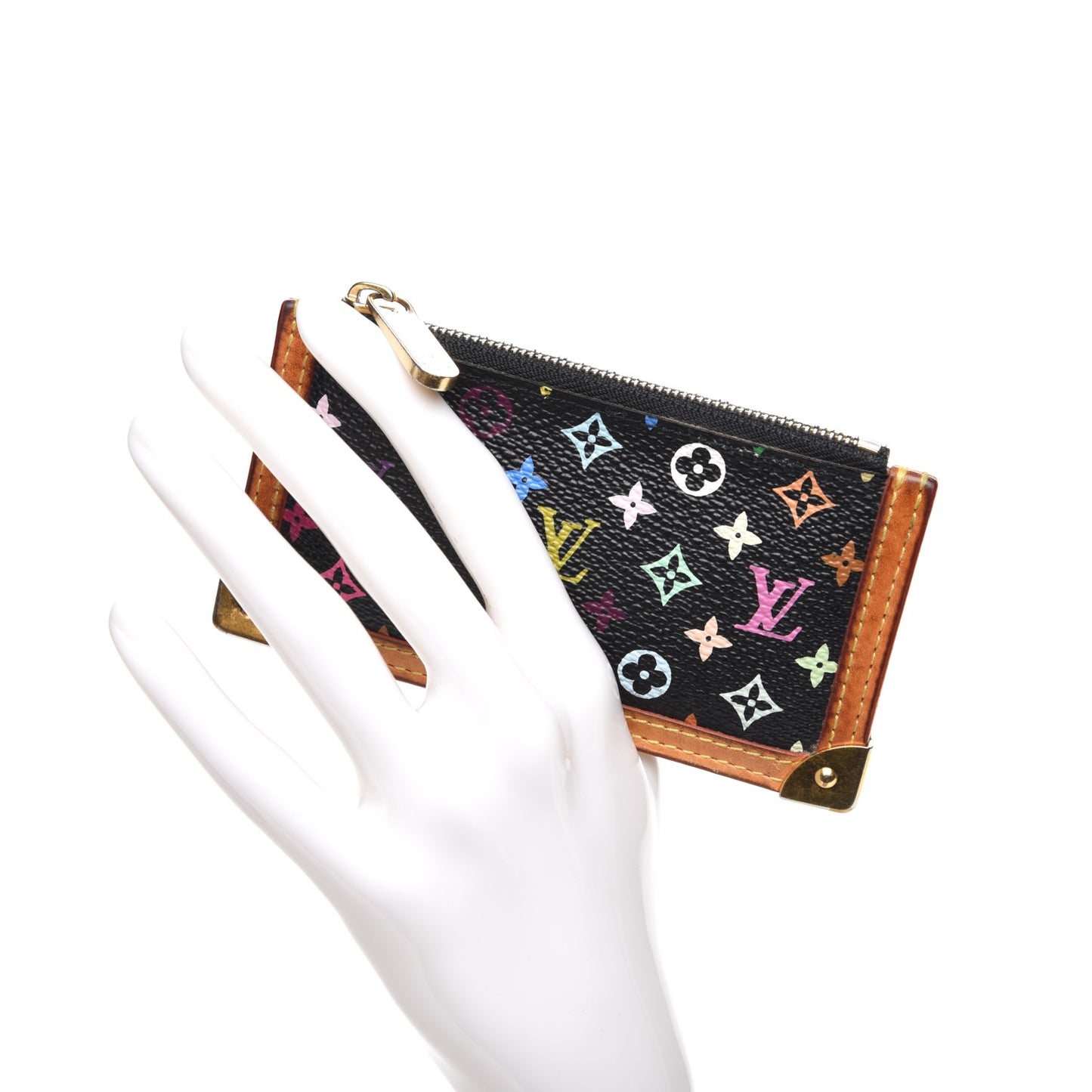 Monogram Multicolor Key Pouch Black
