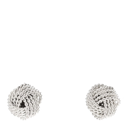 Tiffany Sterling Silver Twist Knot Earrings 1 of 5