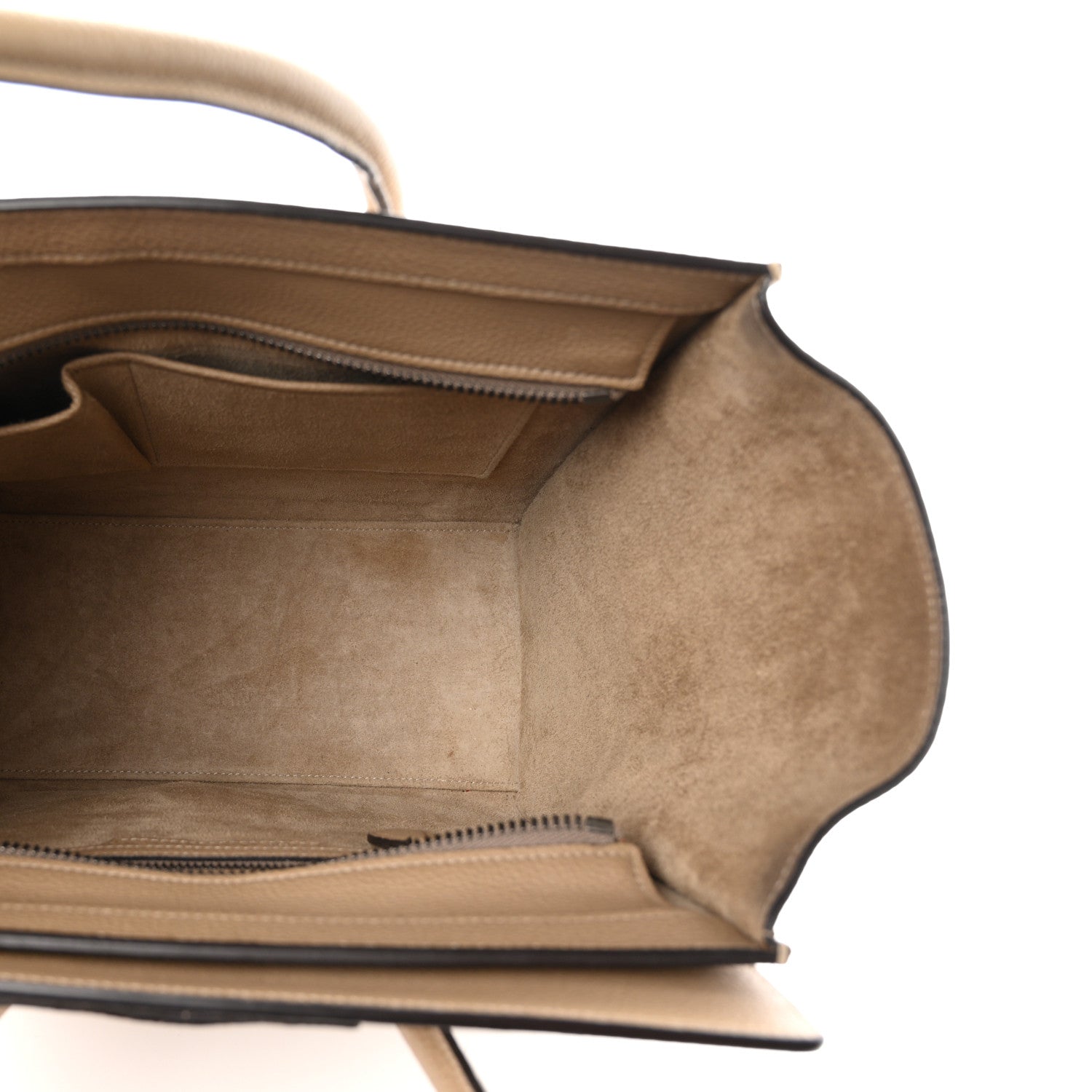 Celine Drummed Calfskin Micro Luggage Dune 5 of 11