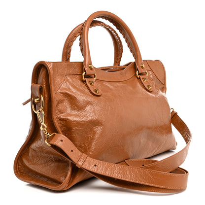 Balenciaga Agneau Arena Gold Hardware Medium Le City Camel 3 of 10