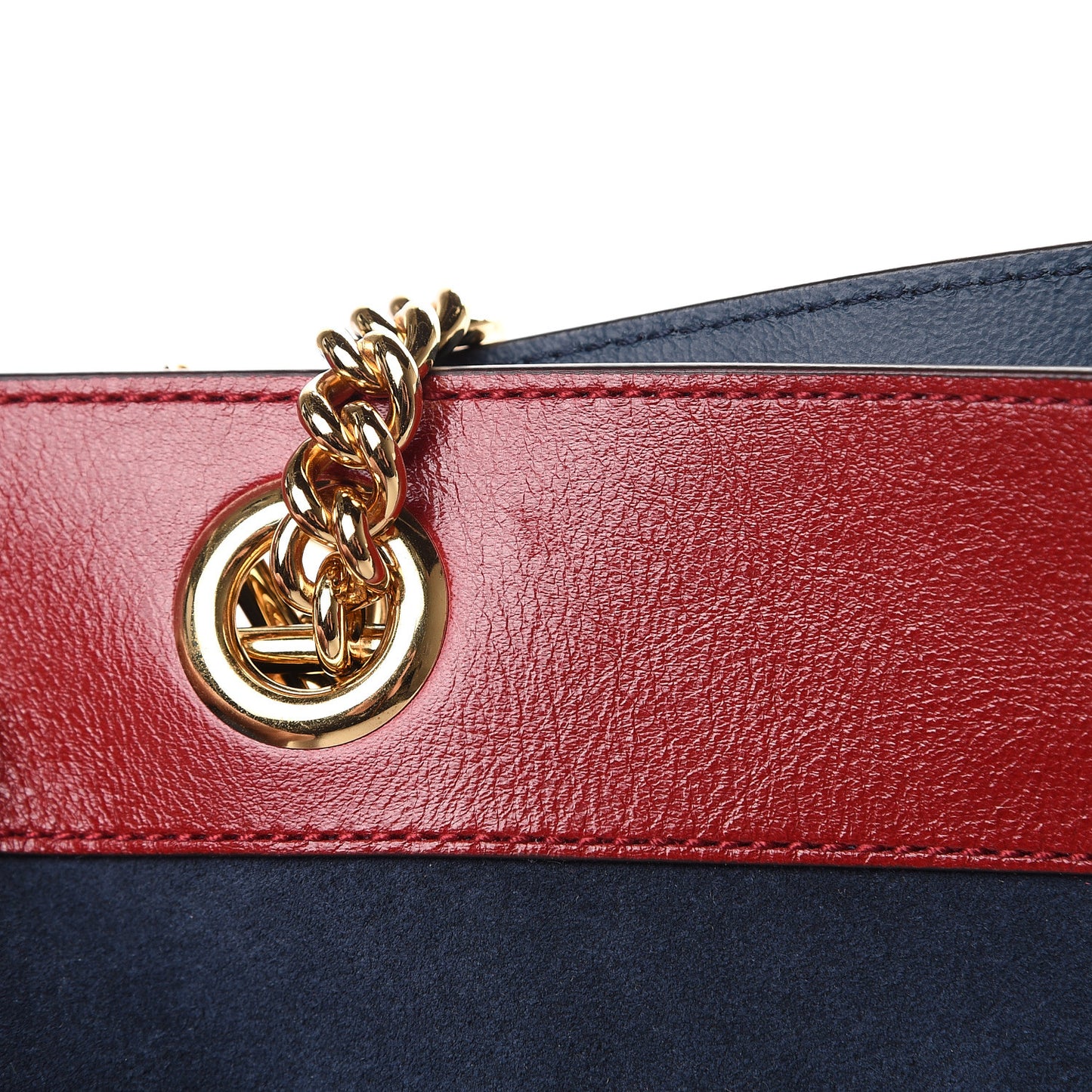 Suede Calfskin Large Rajah Chain Tote New Blue Romantic Cherry