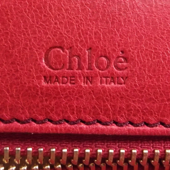 Leather Heloise Satchel Red