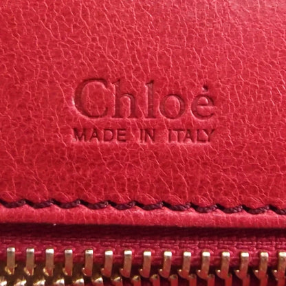 Chloe Leather Heloise Satchel Red 9 of 11