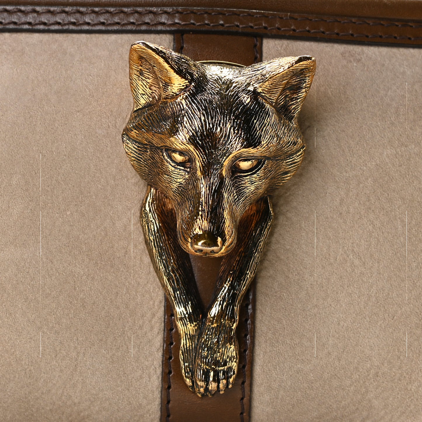 Bridle Nubuck Alma Fox Clutch Taupe Brown