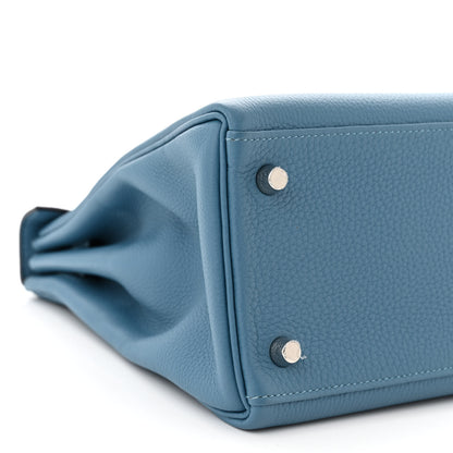 Hermes Togo Kelly Retourne 28 Bleu Paradise 9 of 11
