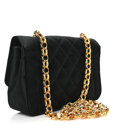 Chanel Satin Quilted Mini Flap Black 3 of 9