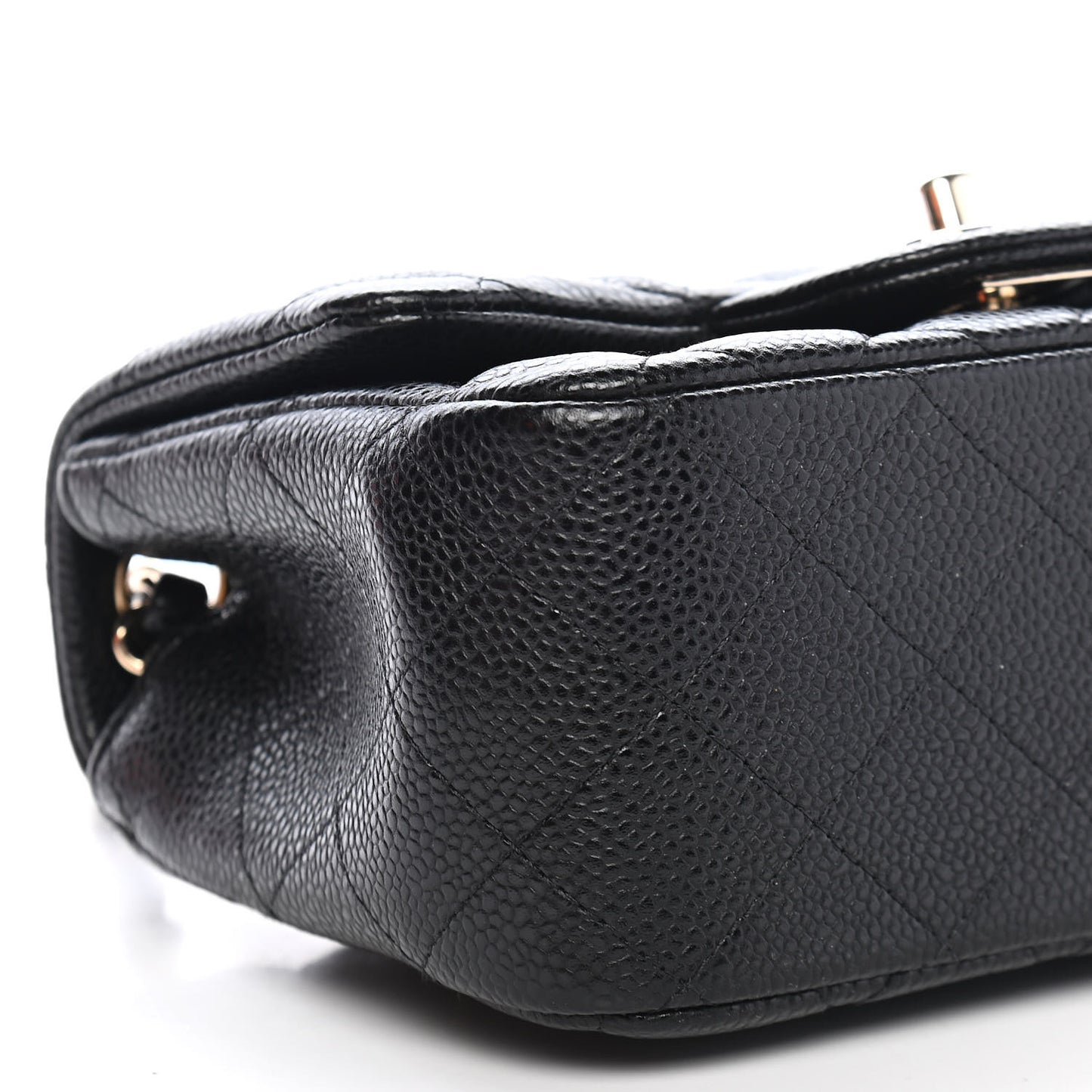 Caviar Quilted Mini Square Flap Black