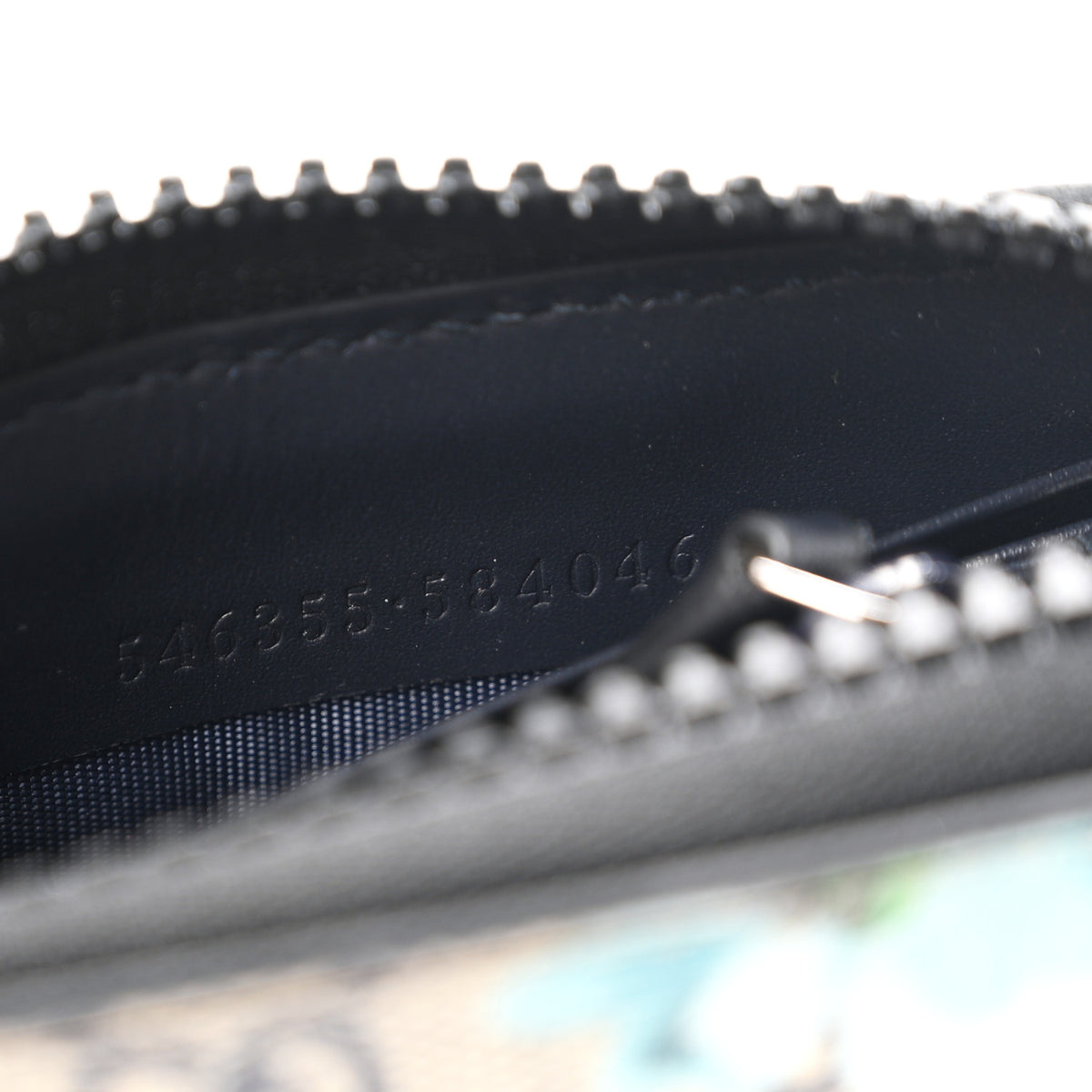 Gucci GG Supreme Monogram Blooms Zip Around Wallet Blue 7 of 9