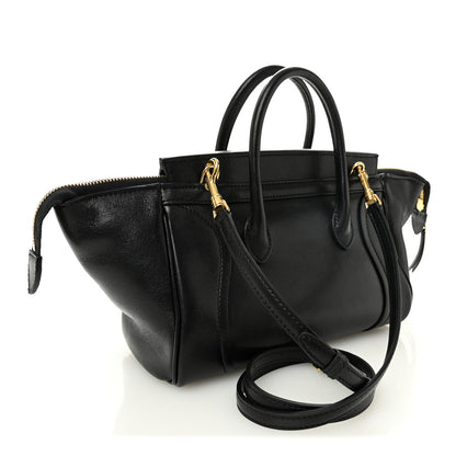 Celine Supple Shiny Lambskin Little New Luggage Black 3 of 10