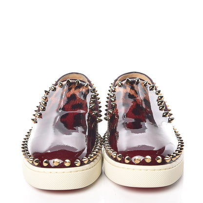 Christian Louboutin Patent Degrade Studded Womens Orthodoxe Boat Flat Loafers 35.5 Leo Bronze 2 of 9