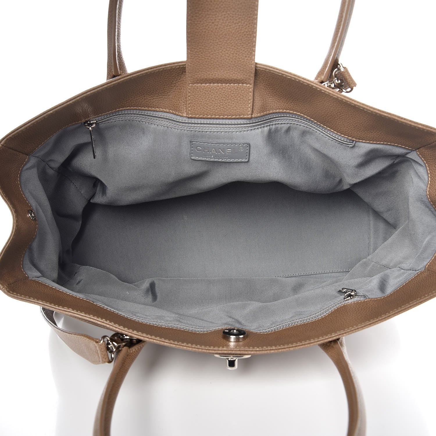 Chanel Calfskin Cerf Executive Shopper Tote Beige 5 of 13