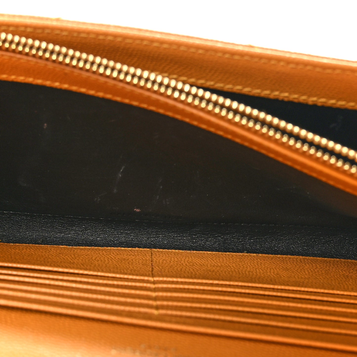 Grain De Poudre Matelasse Chevron Monogram Chain Wallet Mustard