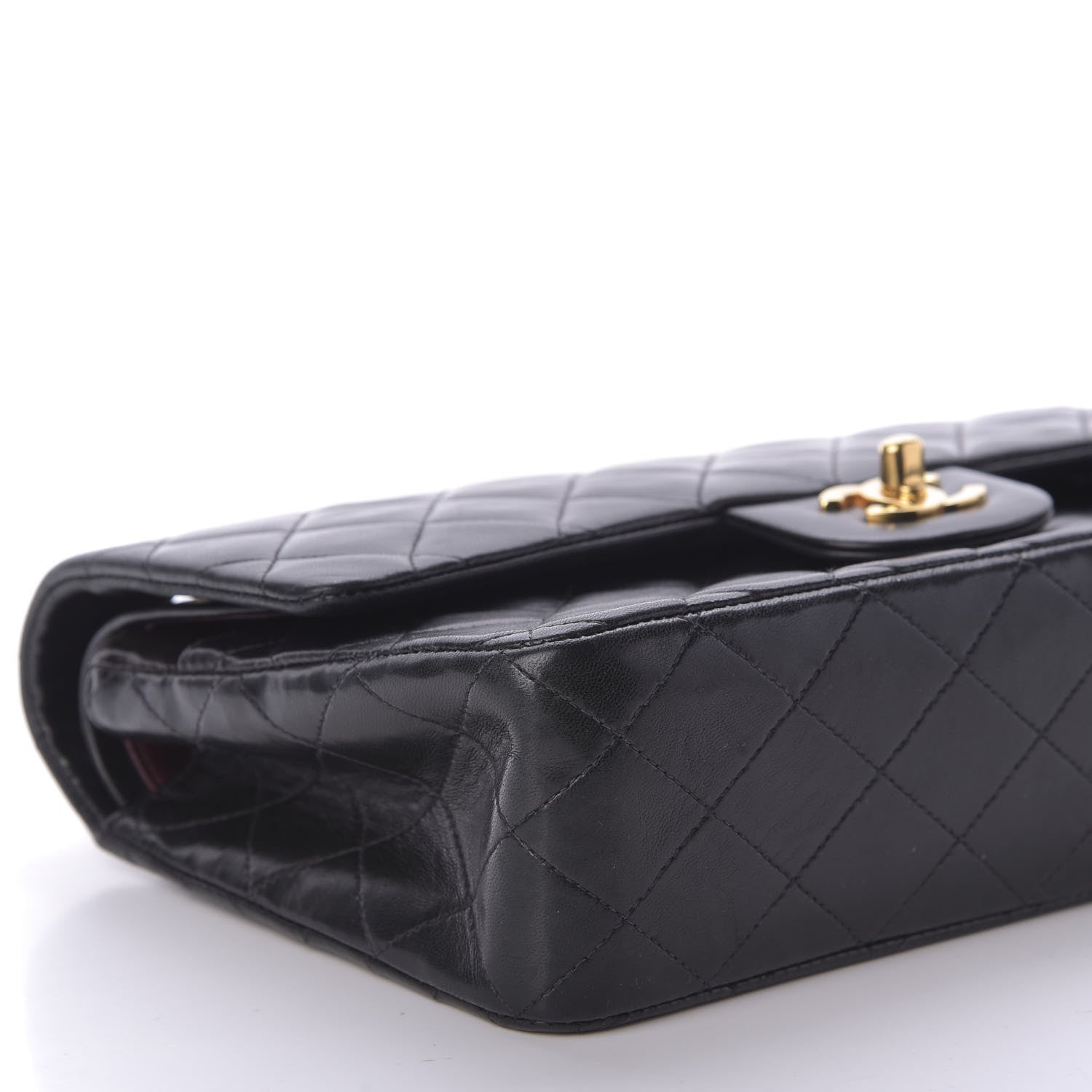 Chanel Lambskin Quilted Medium Double Flap Black 6 of 9