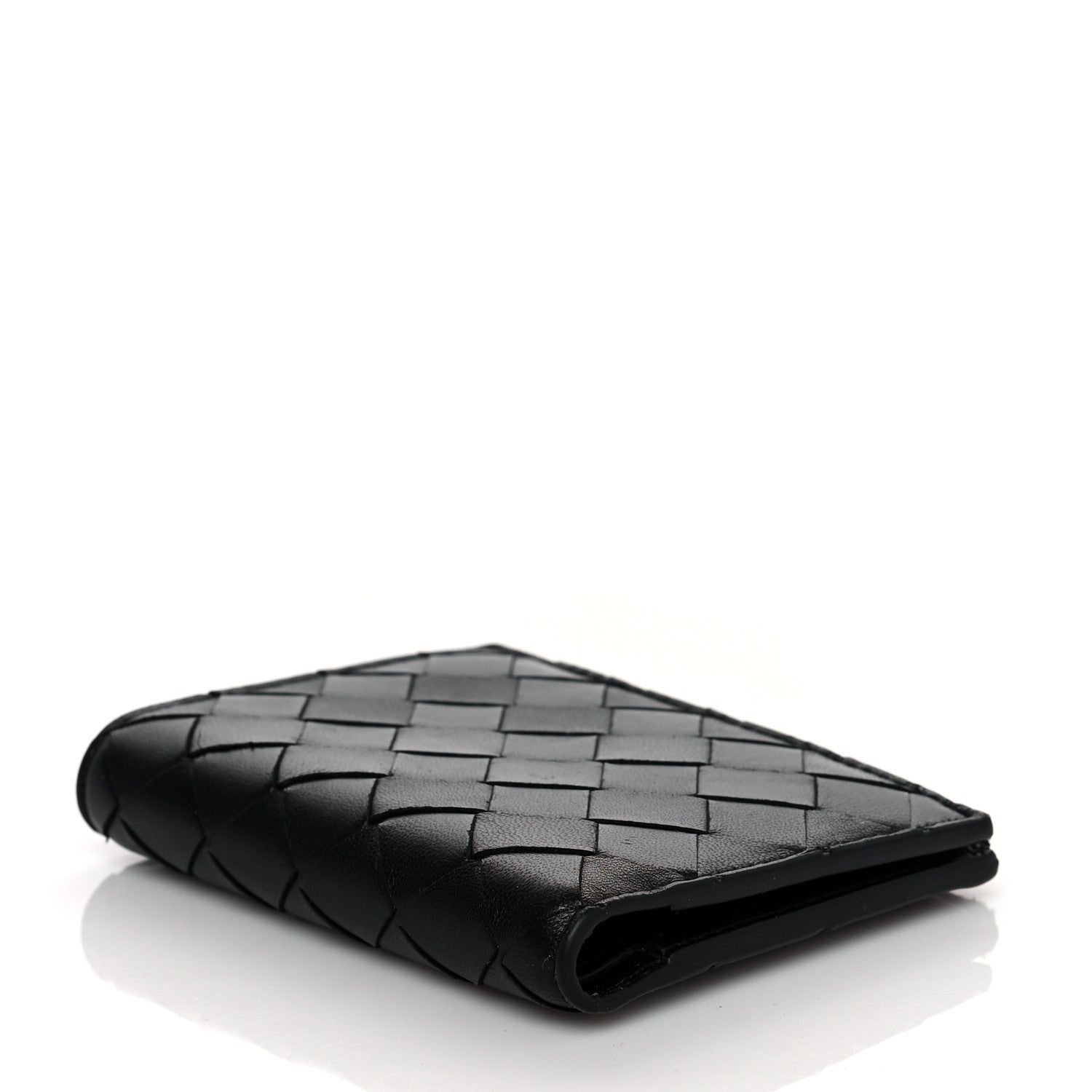 Bottega Veneta Nappa Intrecciato Bifold Zip Wallet Black 4 of 7