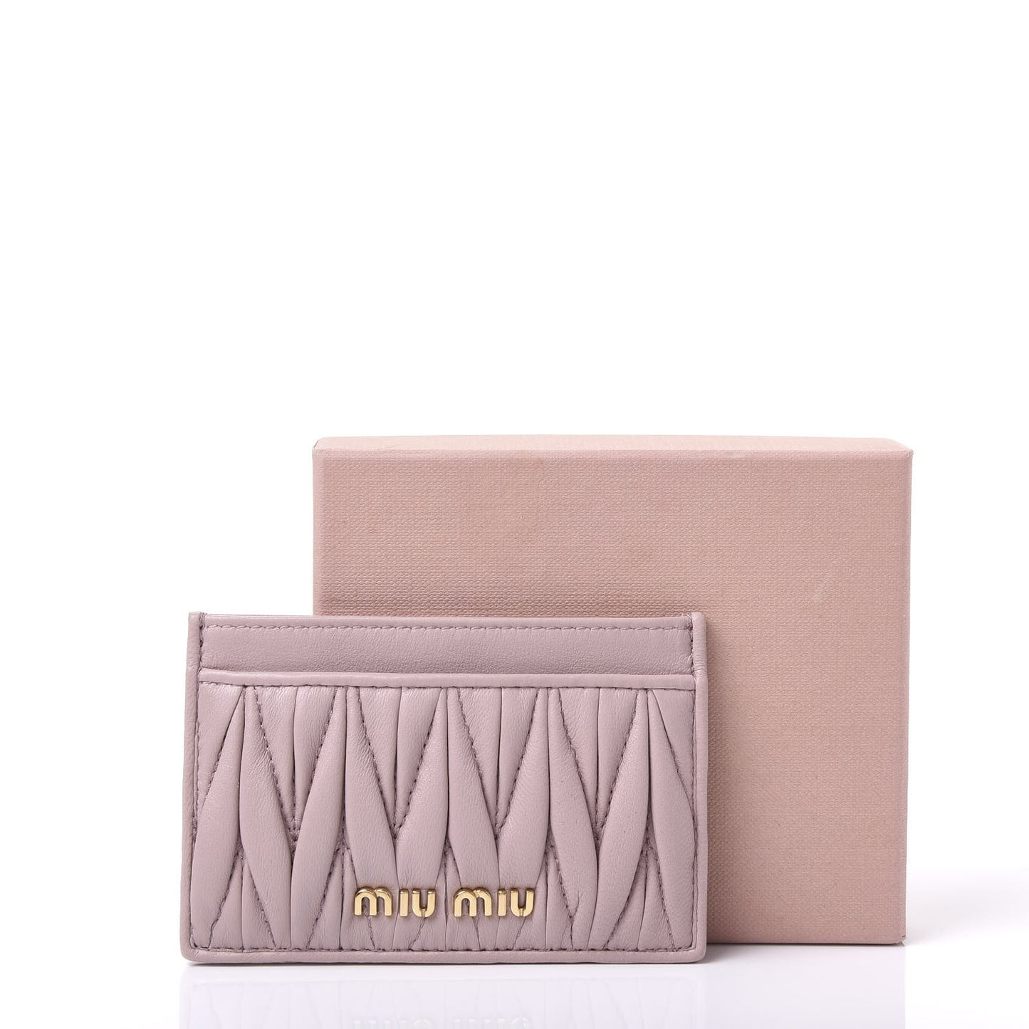 Nappa Matelasse Card Holder Mughetto